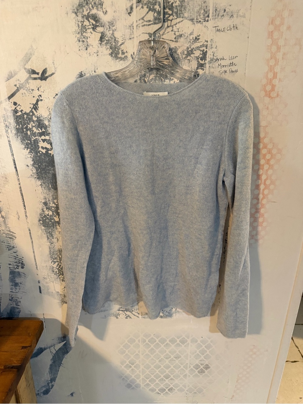 Vince Light Blue Cashmere Crewneck Sweater